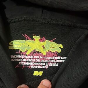 Spyder Black Hoodie with Web Design